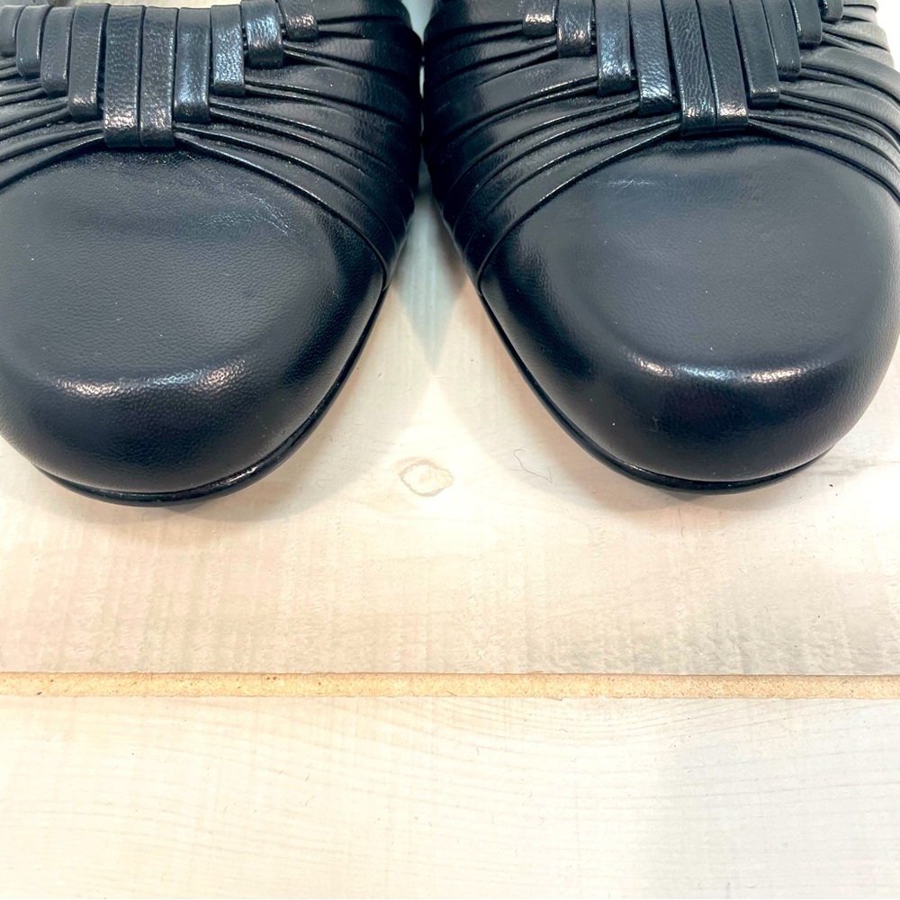 Ros Hommerson Black Leather Flats, Sz 11N - Picture 4 of 7